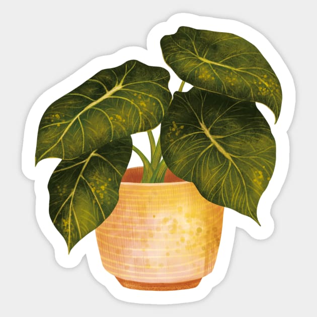 Philodendron Houseplant Sticker by rnmarts